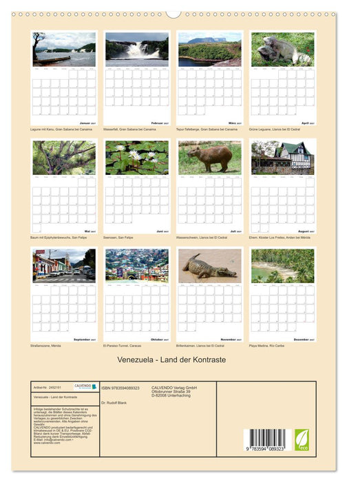 Venezuela - Land der Kontraste (CALVENDO Premium Wandkalender 2027)