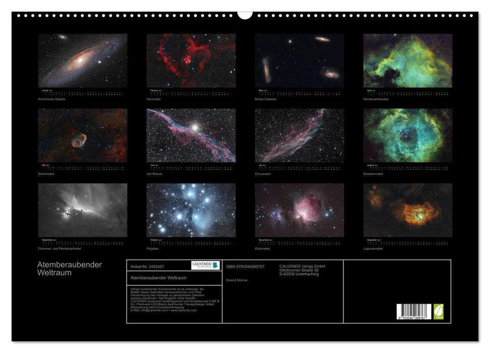 Atemberaubender Weltraum (CALVENDO Wandkalender 2027)