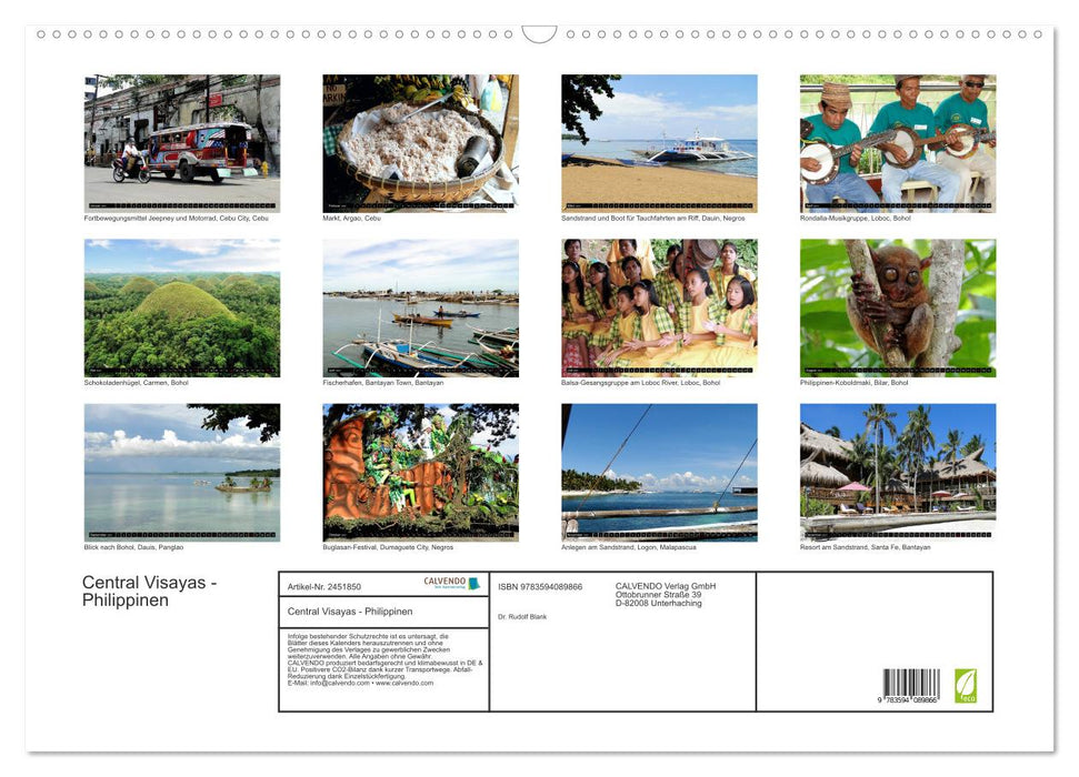 Central Visayas - Philippinen (CALVENDO Wandkalender 2027)