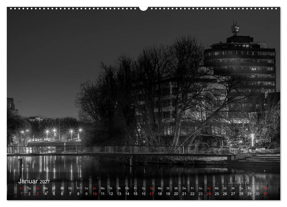 Heilbronn bei Nacht (CALVENDO Wandkalender 2027)