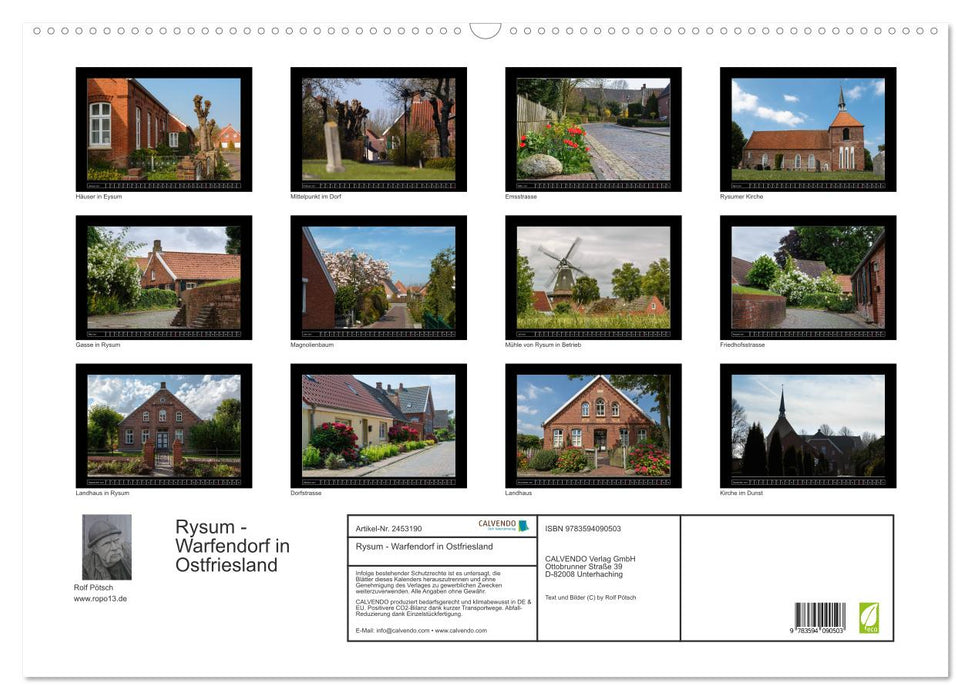 Rysum - Warfendorf in Ostfriesland (CALVENDO Wandkalender 2027)