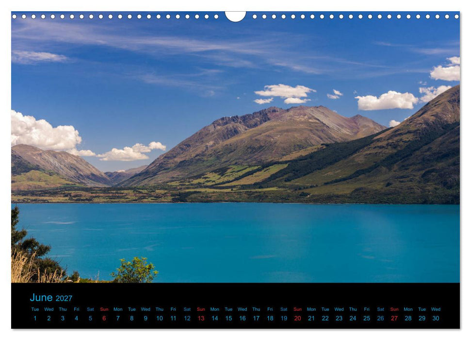 New Zealand - A bicycle adventure (CALVENDO Monthly Calendar 2027)