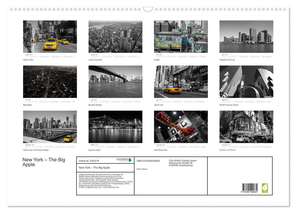 New York – The Big Apple (CALVENDO Wandkalender 2027)