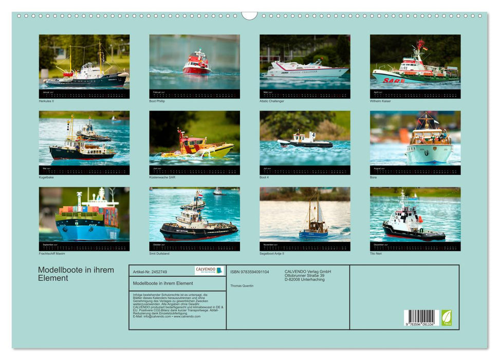 Modellboote in ihrem Element (CALVENDO Wandkalender 2027)