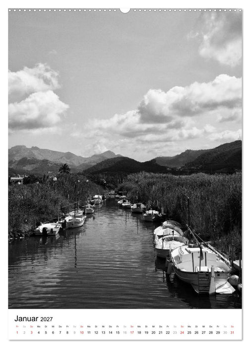 Mallorca Impressionen in schwarz-weiß (CALVENDO Wandkalender 2027)