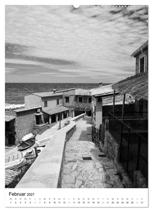 Mallorca Impressionen in schwarz-weiß (CALVENDO Wandkalender 2027)