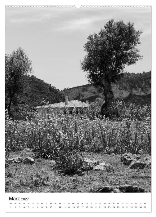 Mallorca Impressionen in schwarz-weiß (CALVENDO Wandkalender 2027)
