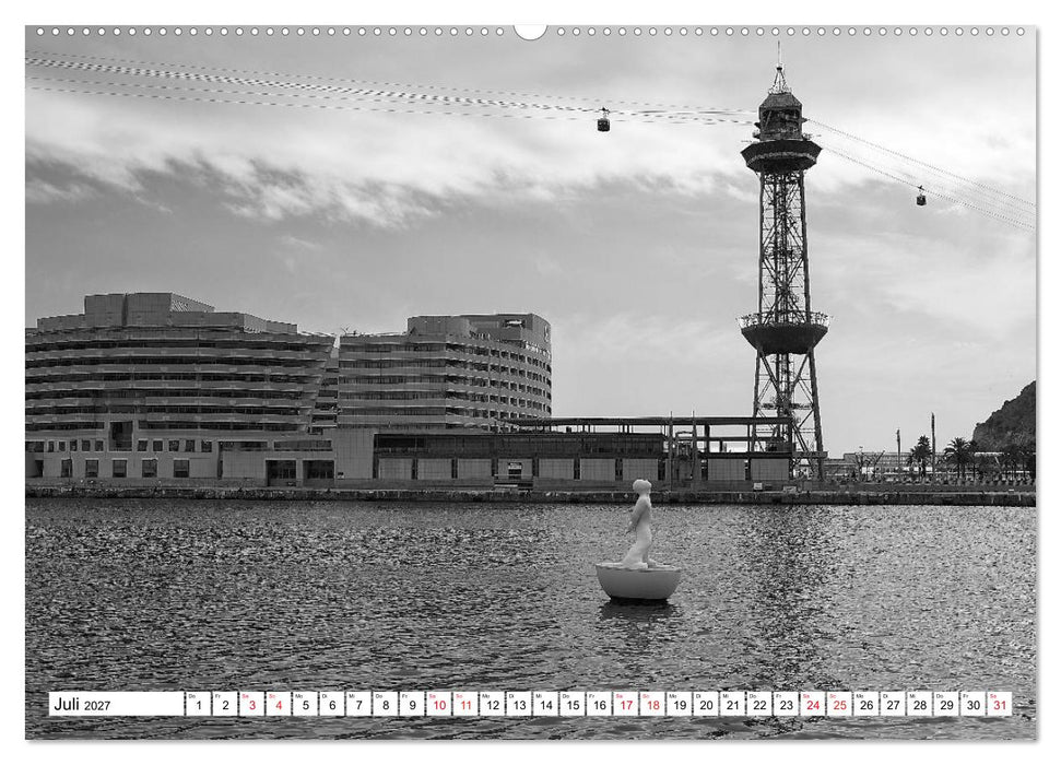 Barcelona Schwarz / Weiß Impressionen (CALVENDO Premium Wandkalender 2027)