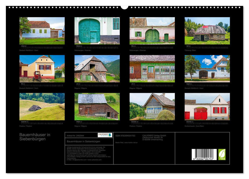 Bauernhäuser in Siebenbürgen (CALVENDO Premium Wandkalender 2027)