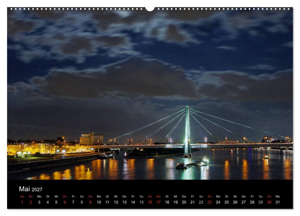 köln dunkelbunt II – Die Stadt leuchtet! (CALVENDO Premium Wandkalender 2027)