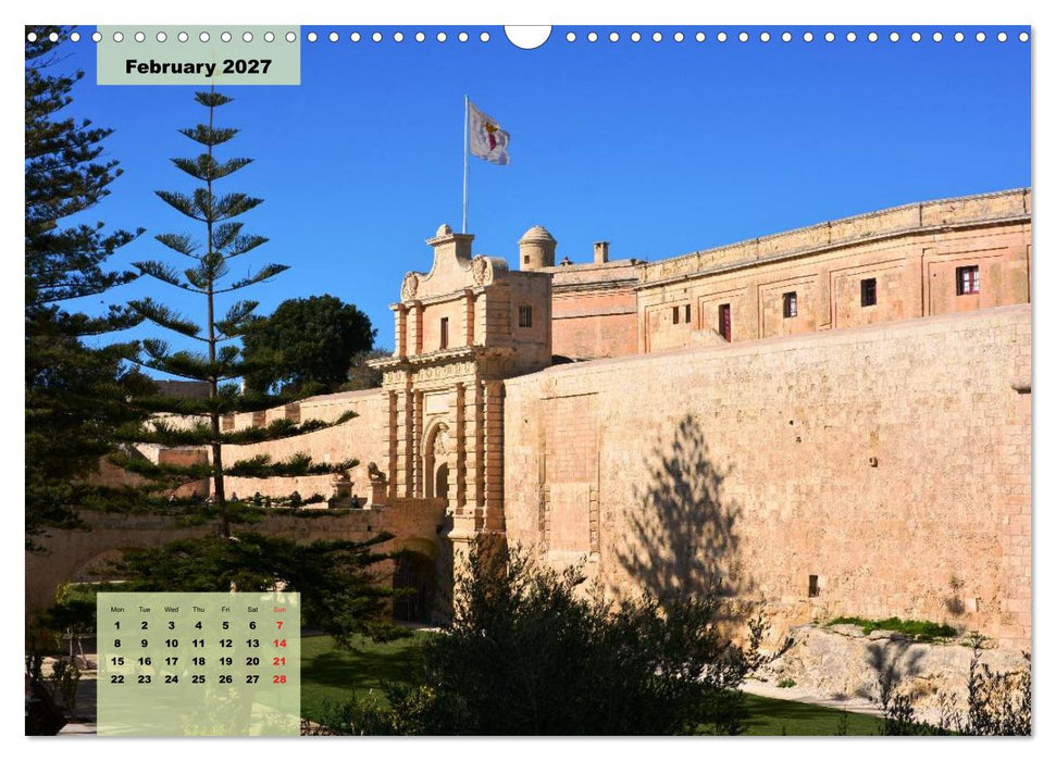 Malta and Gozo two historical islands (CALVENDO Monthly Calendar 2027)