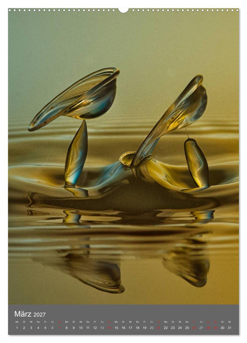Liquid Art, Highspeed Tropfenfotografie (CALVENDO Wandkalender 2027)