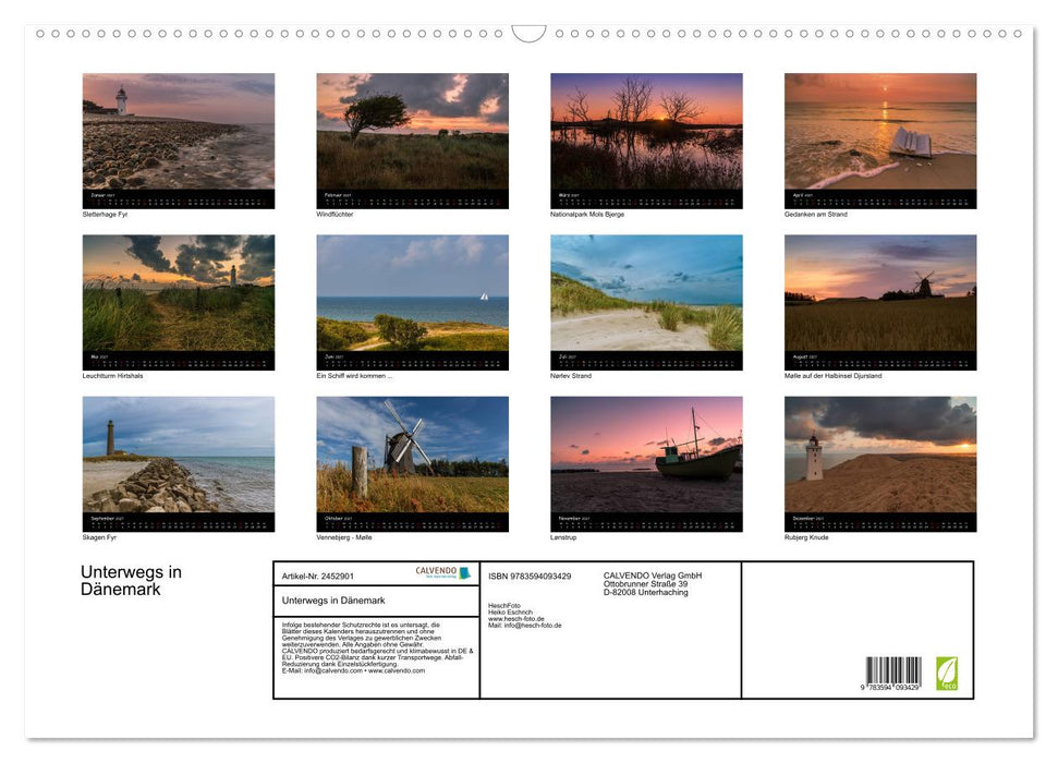Unterwegs in Dänemark (CALVENDO Wandkalender 2027)