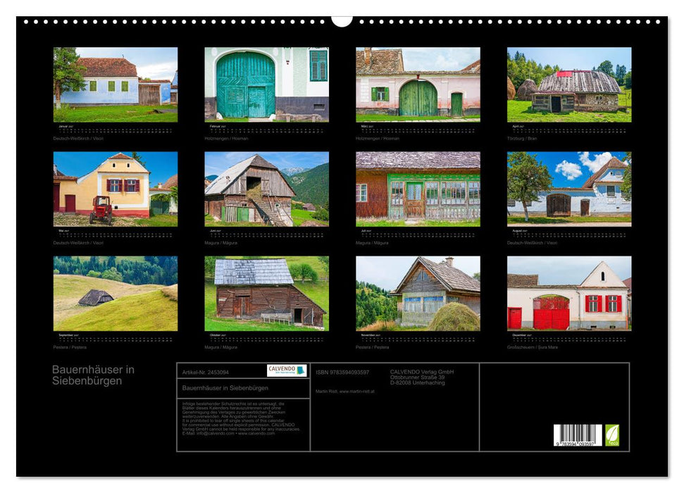 Bauernhäuser in Siebenbürgen (CALVENDO Wandkalender 2027)