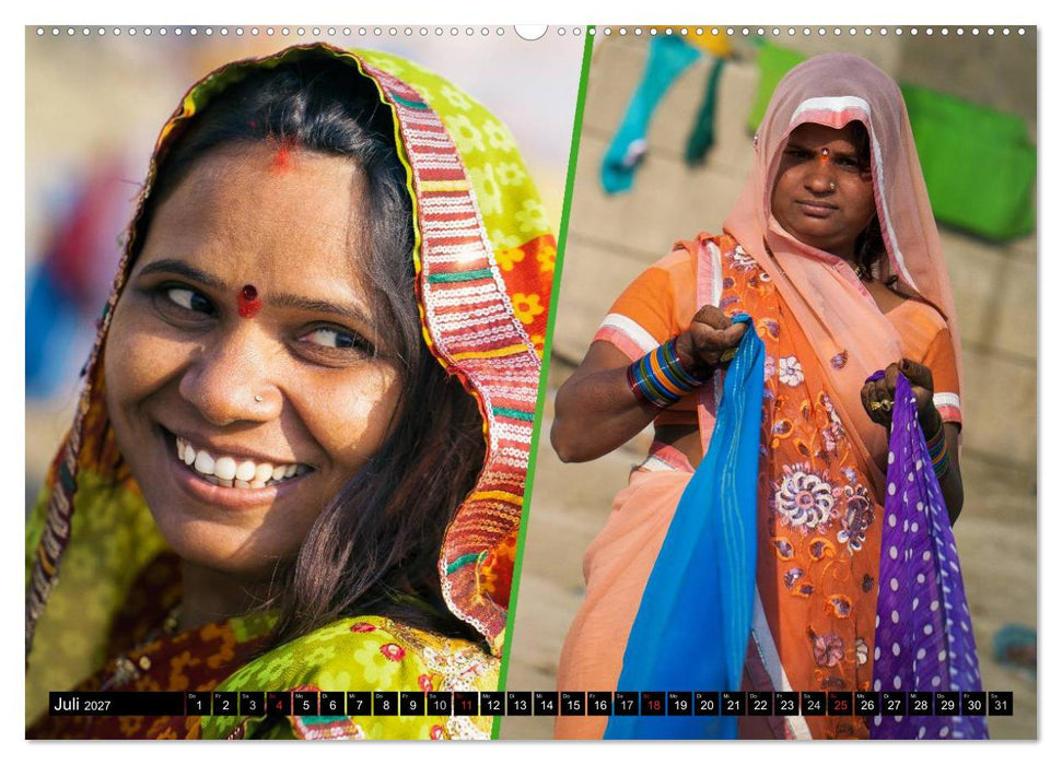 INDIEN Menschen Farben Impressionen (CALVENDO Premium Wandkalender 2027)
