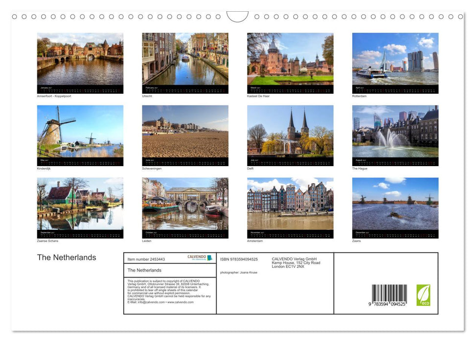 The Netherlands (CALVENDO Monthly Calendar 2027)