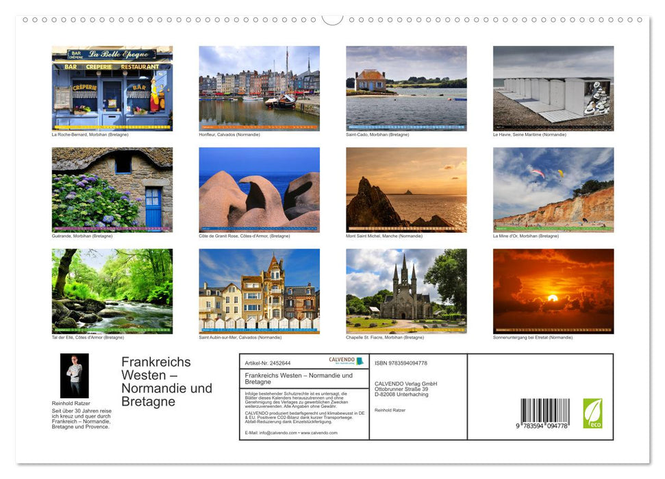 Frankreichs Westen – Normandie und Bretagne (CALVENDO Premium Wandkalender 2027)