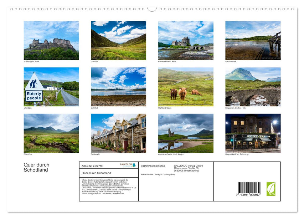 Quer durch Schottland (CALVENDO Premium Wandkalender 2027)