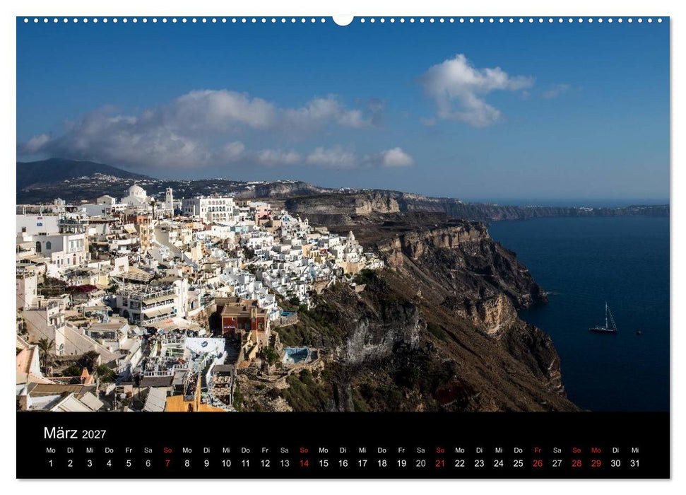Santorin Trauminsel (CALVENDO Wandkalender 2027)