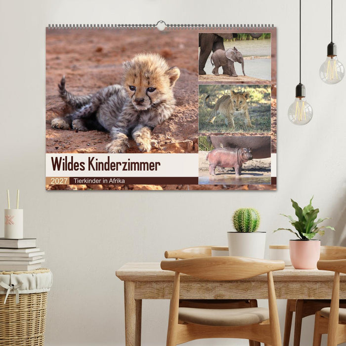 Wildes Kinderzimmer - Tierkinder in Afrika (CALVENDO Wandkalender 2027)