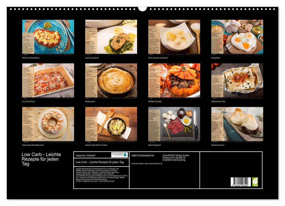 Low Carb - Leichte Rezepte für jeden Tag (CALVENDO Wandkalender 2027)