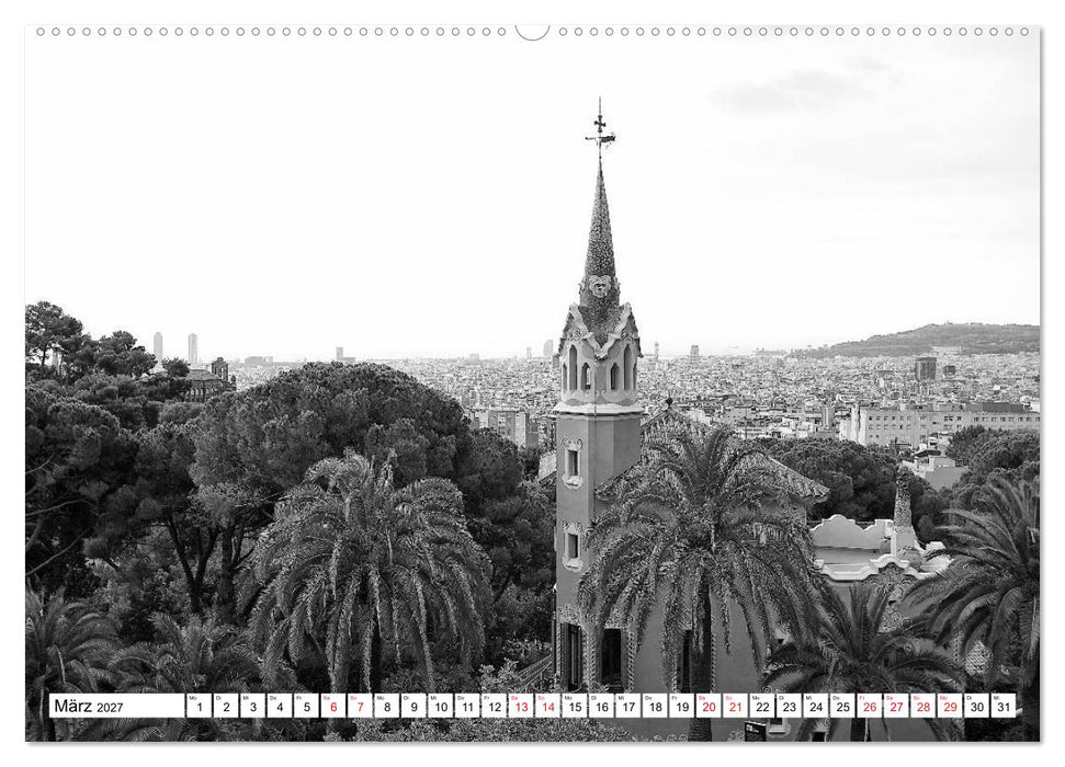 Barcelona Schwarz / Weiß Impressionen (CALVENDO Wandkalender 2027)