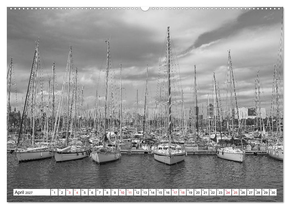 Barcelona Schwarz / Weiß Impressionen (CALVENDO Wandkalender 2027)