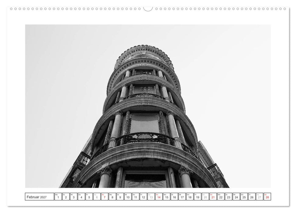 Barcelona Photografien in Schwarz / Weiß (CALVENDO Wandkalender 2027)