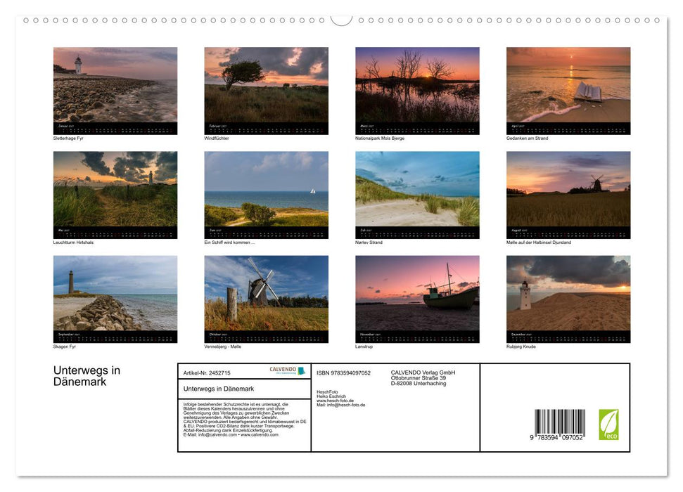 Unterwegs in Dänemark (CALVENDO Premium Wandkalender 2027)