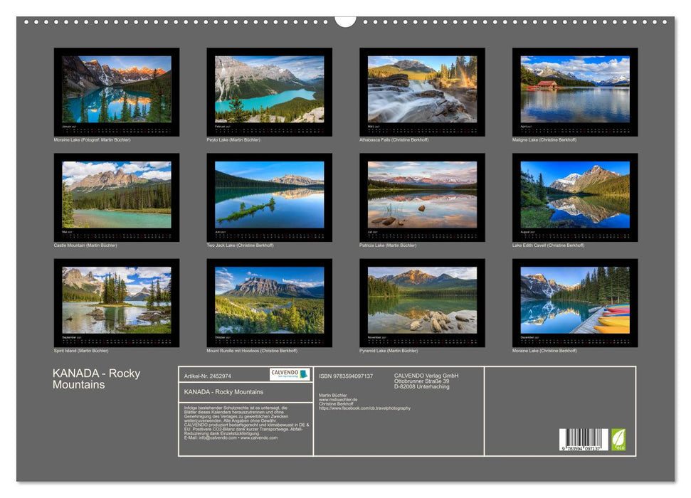 KANADA - Rocky Mountains (CALVENDO Wandkalender 2027)