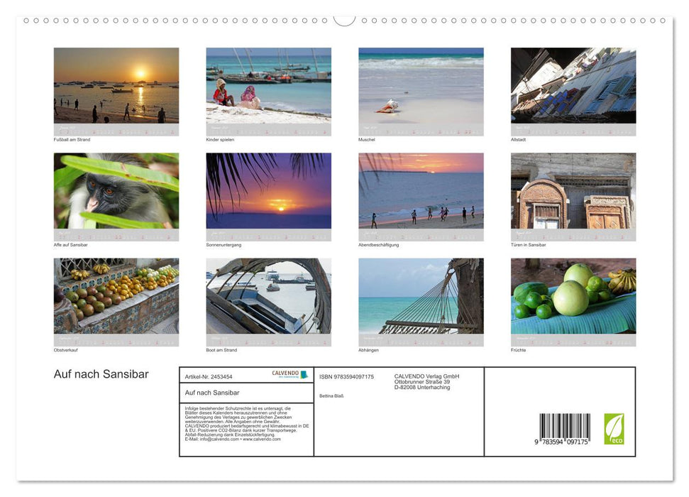 Auf nach Sansibar (CALVENDO Premium Wandkalender 2027)