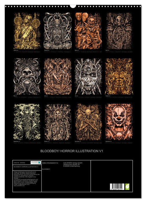 BLOODBOY/ HORROR ILLUSTRATION V1 (CALVENDO Wandkalender 2027)