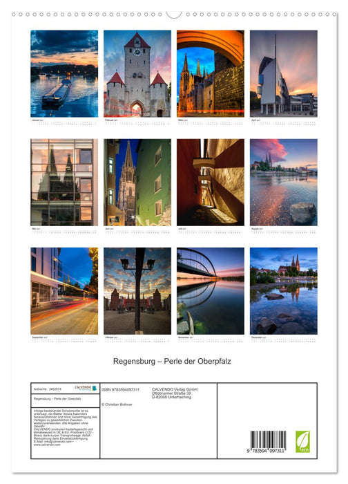 Regensburg – Perle der Oberpfalz (CALVENDO Premium Wandkalender 2027)