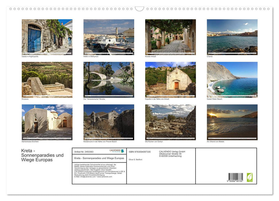 Kreta - Sonnenparadies und Wiege Europas (CALVENDO Wandkalender 2027)