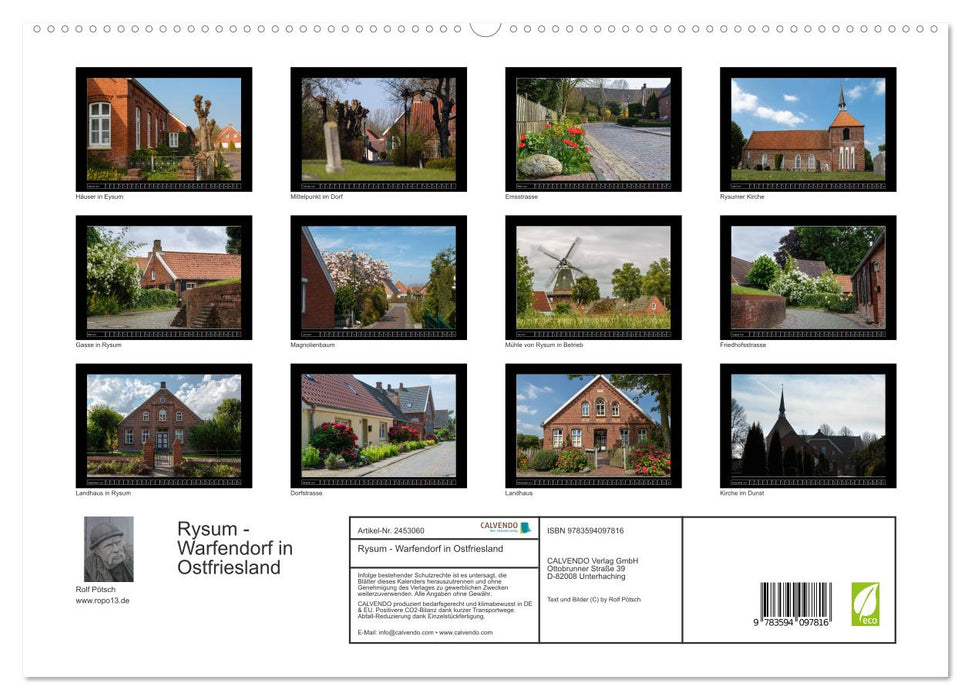 Rysum - Warfendorf in Ostfriesland (CALVENDO Premium Wandkalender 2027)