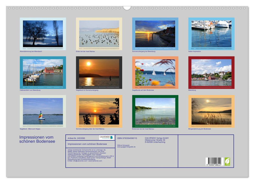 Impressionen vom schönen Bodensee (CALVENDO Wandkalender 2027)