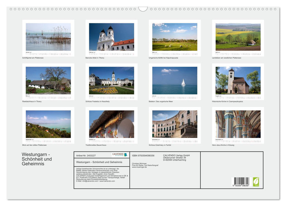 Westungarn - Schönheit und Geheimnis (CALVENDO Wandkalender 2027)