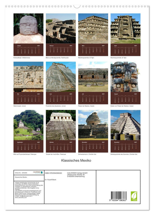 Klassisches Mexiko (CALVENDO Premium Wandkalender 2027)