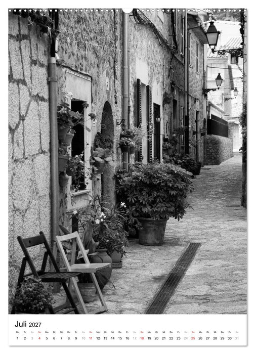 Mallorca Impressionen in schwarz-weiß (CALVENDO Premium Wandkalender 2027)