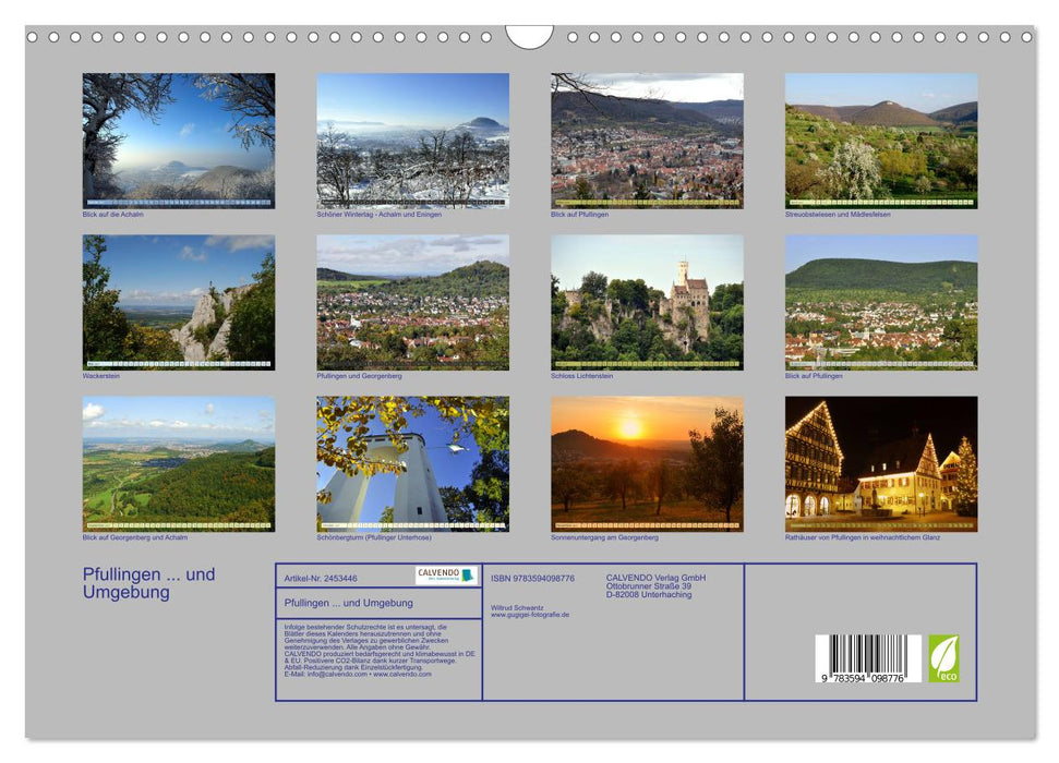 Pfullingen... und Umgebung (CALVENDO Wandkalender 2027)