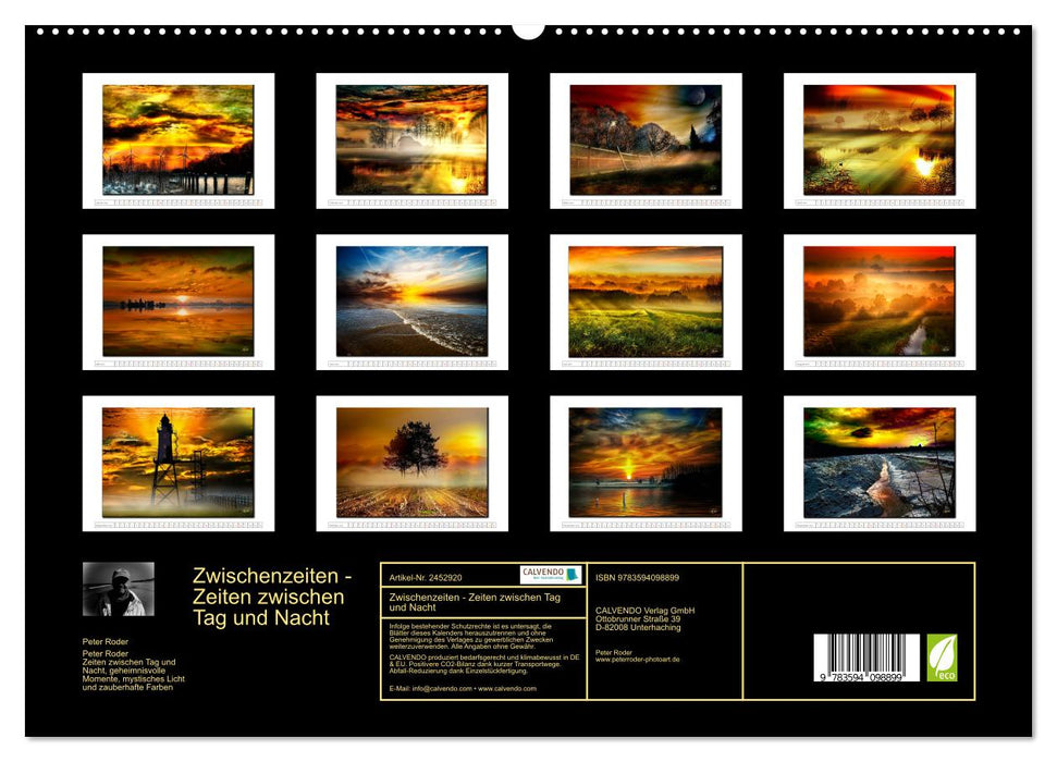 Zwischenzeiten - Zeiten zwischen Tag und Nacht (CALVENDO Premium Wandkalender 2027)
