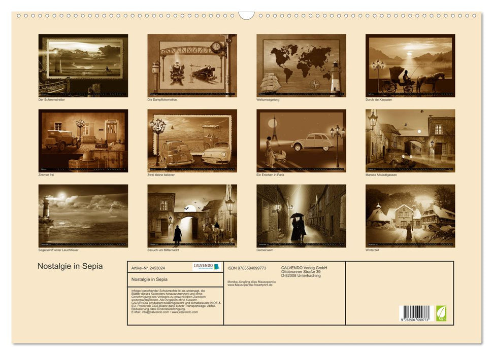 Nostalgie in Sepia (CALVENDO Wandkalender 2027)