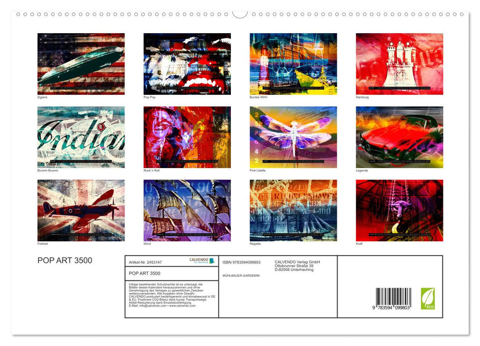 POP ART 3500 (CALVENDO Premium Wandkalender 2027)