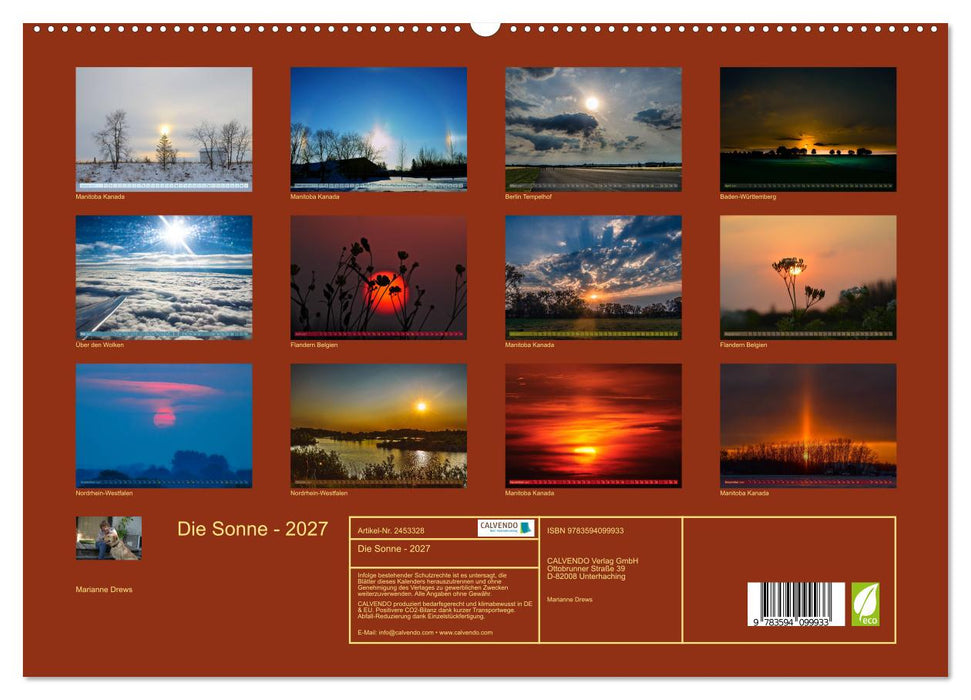 Die Sonne - 2027 (CALVENDO Premium Wandkalender 2027)