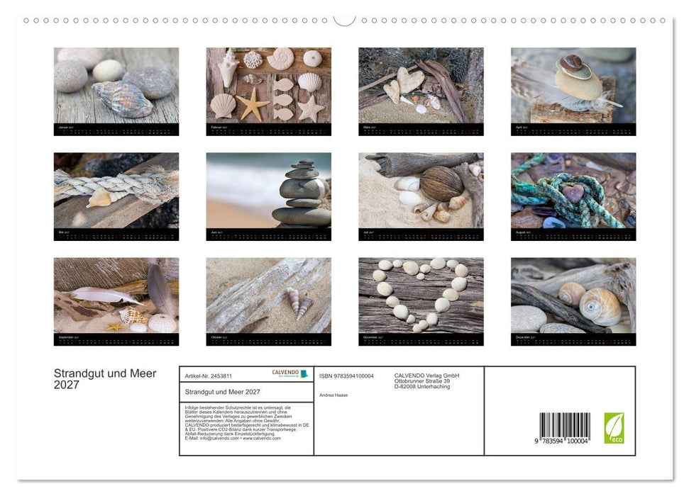 Strandgut und Meer 2027 (CALVENDO Premium Wandkalender 2027)