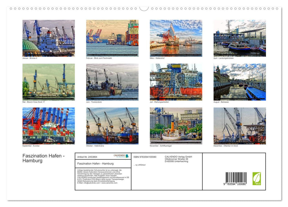 Faszination Hafen - Hamburg (CALVENDO Premium Wandkalender 2027)