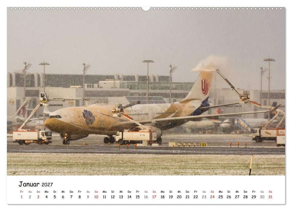 Airliner in München / 2027 (CALVENDO Premium Wandkalender 2027)