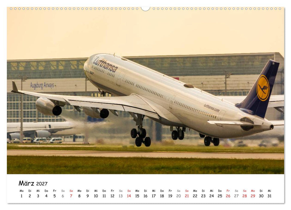 Airliner in München / 2027 (CALVENDO Premium Wandkalender 2027)
