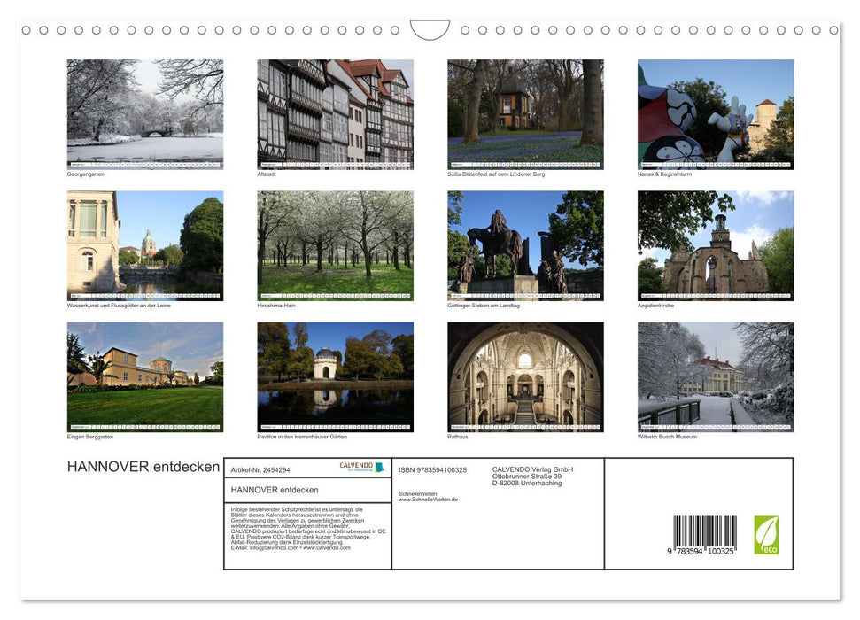 HANNOVER entdecken (CALVENDO Wandkalender 2027)