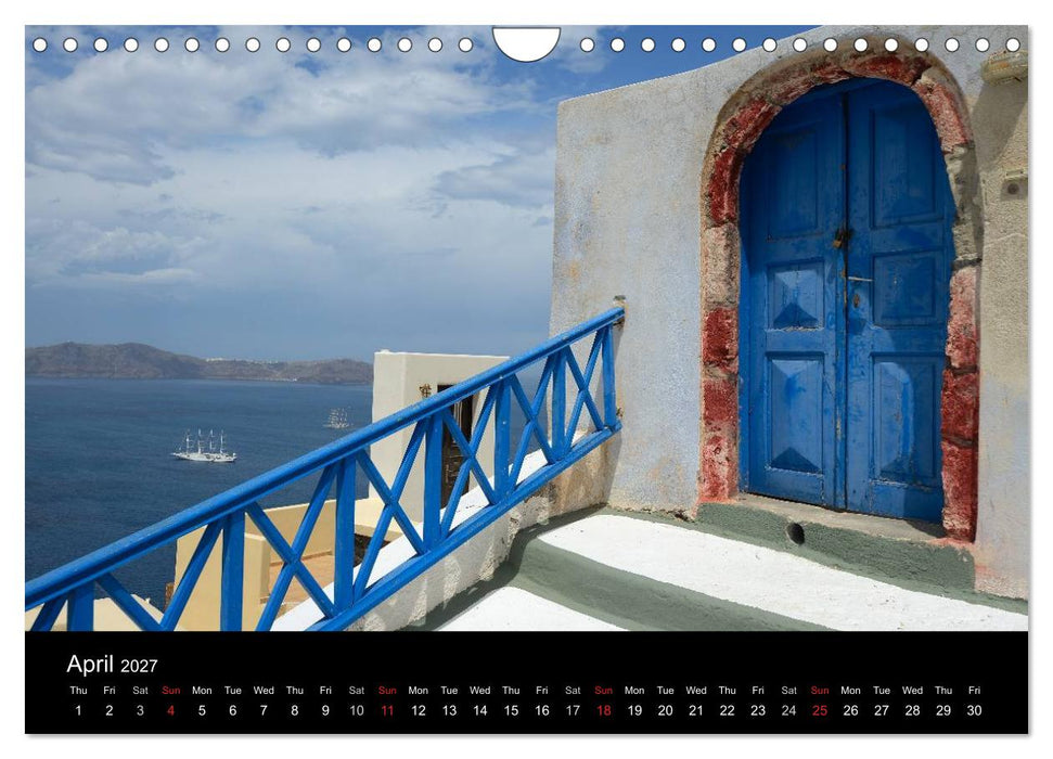 Santorini - Island in the Agean Sea (CALVENDO Monthly Calendar 2027)